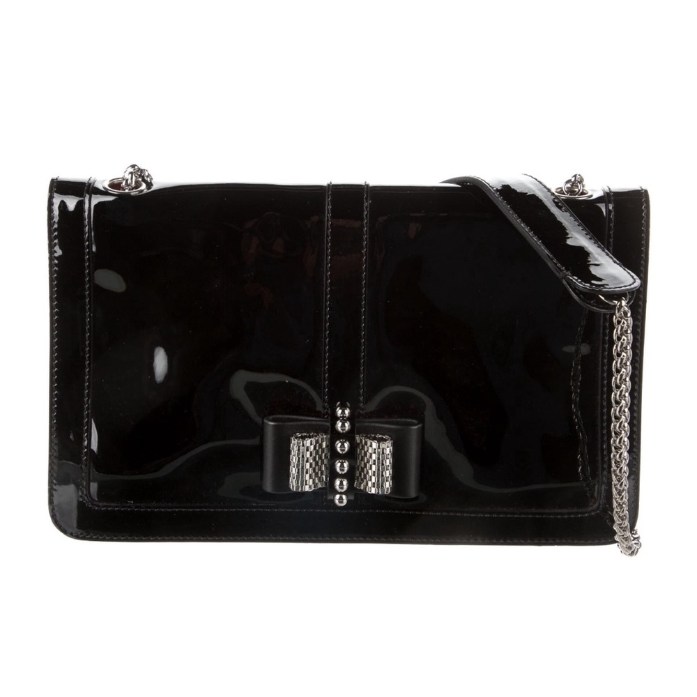 Christian Louboutin Black Patent Leather Shoulder Bag